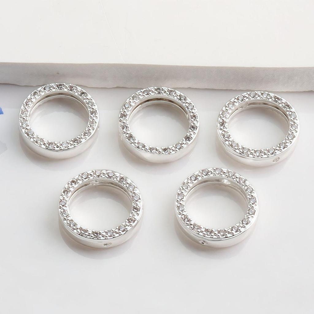 14K Gold Filled Zircon Spacer Beads for DIY Jewelry - Circle Bead Components for Bracelets & Necklaces