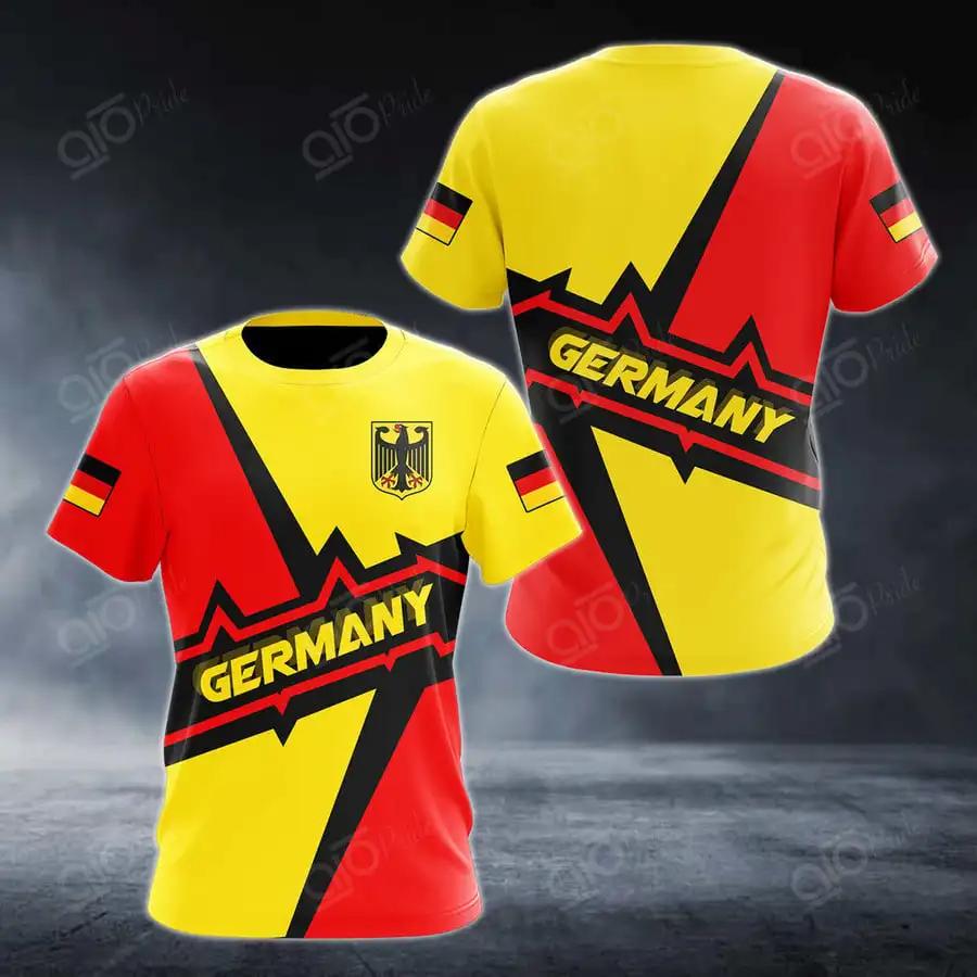 T-shirt Sportiva Estiva da Uomo con Stampa 3D e Girocollo