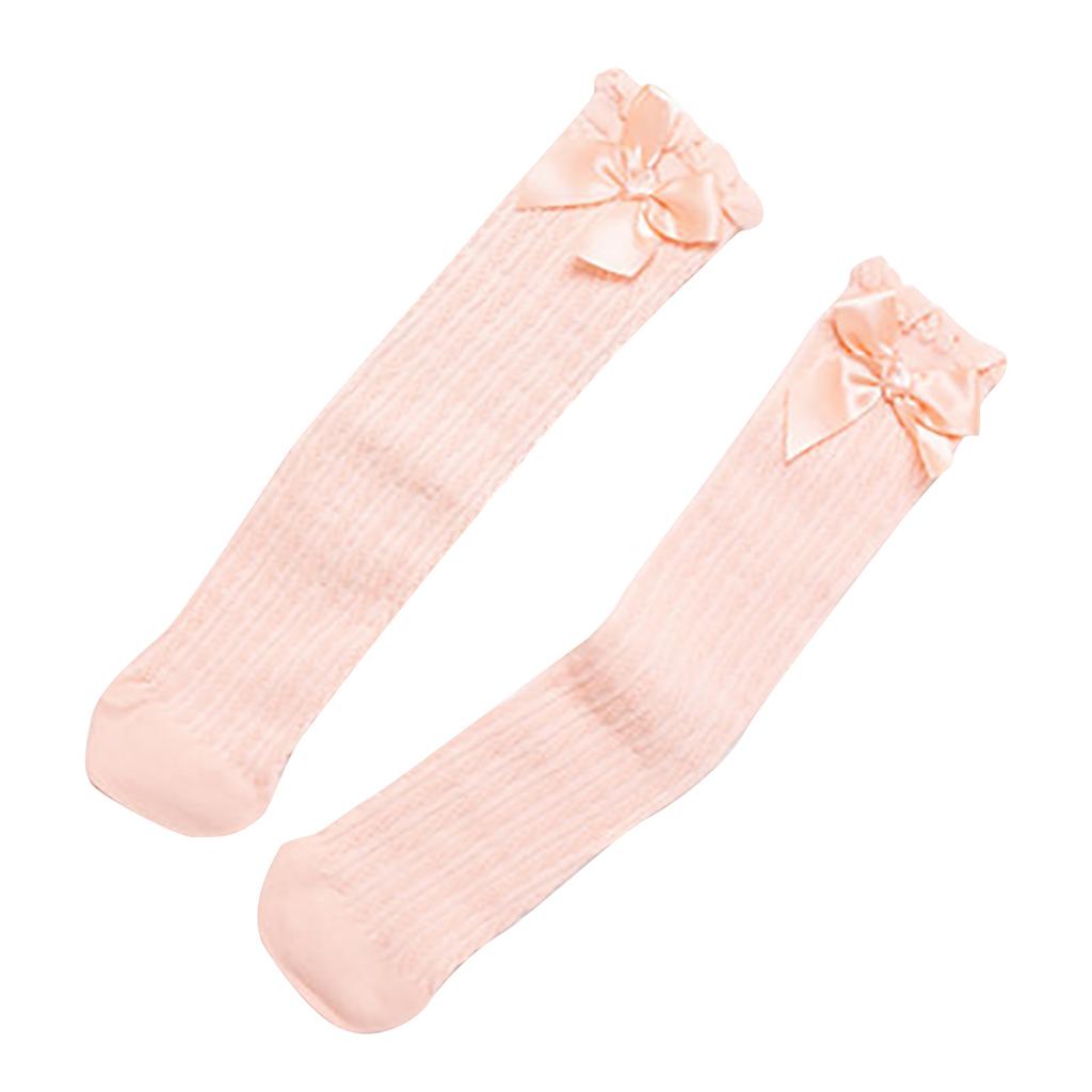 Copii mici Șosete din bumbac pieptănat Bebeluși Fetițe Șosete cu funde de vară Tip lung
