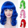 Harajuku Orange Blue Gold Grey Curly Wigs Synthetic Women Layered Wigs Role-playing