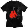 Custom Mens Boxing Gloves Boxer Gift T Shirt Short Sleeves Cotton Tshirts Tshirt Leisure Tees Slim Fit Clothing