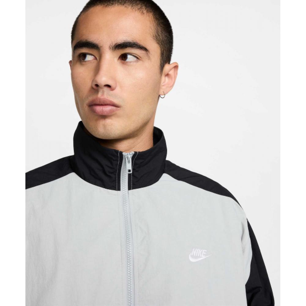 Nike Club Oversized Woven Track Jacket M   Light sMoke Gray  Black  White Hq6110 077