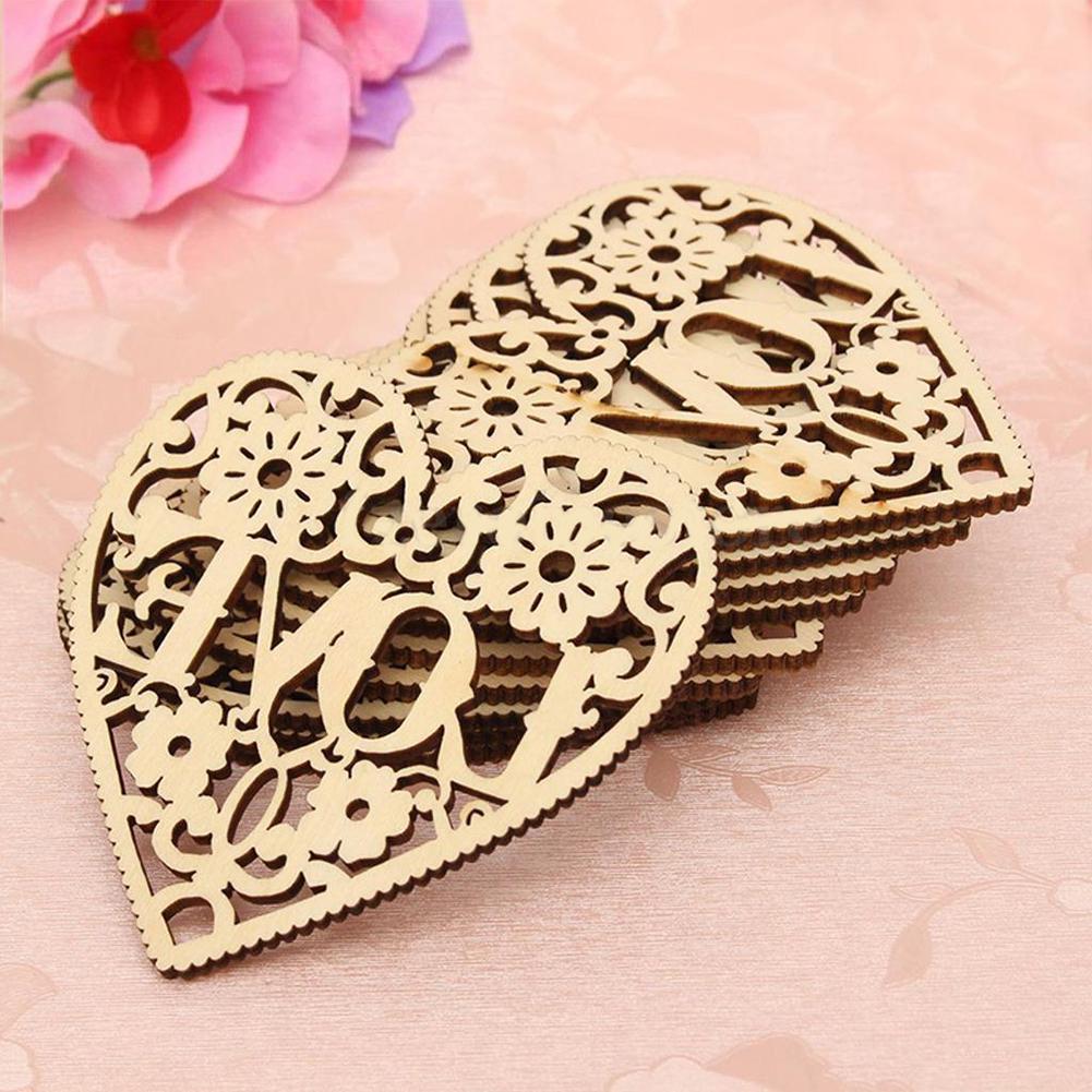 Buy 10 PCS/Pack Wooden Decorative Embellishments Crafts Hanging