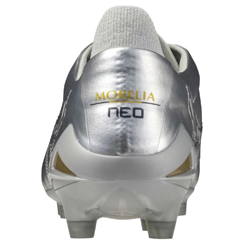 Mizuno Morelia Neo 4 Soft Comfortable Non-Slip Durable Soccer Shoes Unisex Soccer Shoes Silver P1GA253004