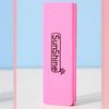 Nail Buffer Pink Easy-to-Hold Rectangular Fine Sand Buffing Block for Salon Grade Home Nail Polishing Care