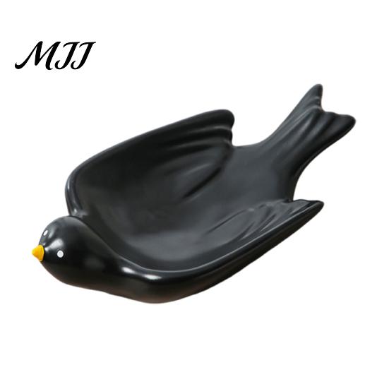 Cute Jewelry Organizer Dish Bird Shaped Storage Tray, Ceramic Stable Sturdy Base Organizer, Decorative Desktop Compact Size Dish, for And Dice