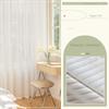 Semi Sheer White Curtains 40%-70% Light Filtering Vertical Striped Voile Drapes for Balcony Bedroom Living Room Window Privacy