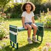 Adjustable Height Gardening Kneeling Stool with Tool Bag - Ideal for Weeding and Fertilizing.