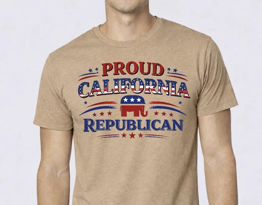 Proud California Republican T-shirt – Patriotic Conservative Graphic Tee L