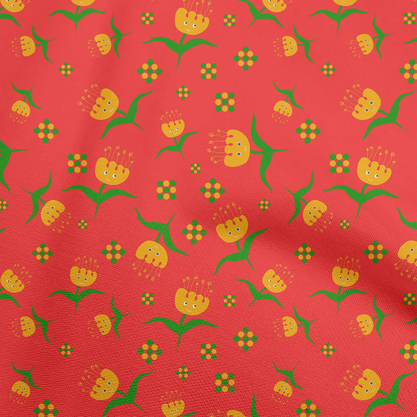 

OneOone Cotton Flex Chocolate Brown Fabric Kawai Sewing Craft Projects Друк на тканині 40 дюймів 42 Inch Wide - Viscose Chiffon червоний