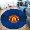 Manchester United F Round Area Rug,Carpet Rug for Living Room Bedroom Sofa Playroom Decor,Non-slip Floor Mat