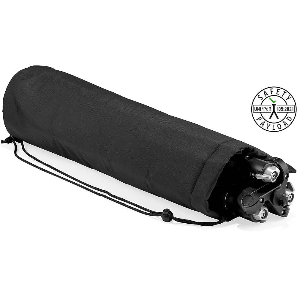 Manfrotto Element MII Aluminum Tripod, 4-Section, Black, 180° Folding, Twist Lock, Maximum Load Capacity UNI/PdR 105:2021 8 kg, DSLR Compatible, MKELM