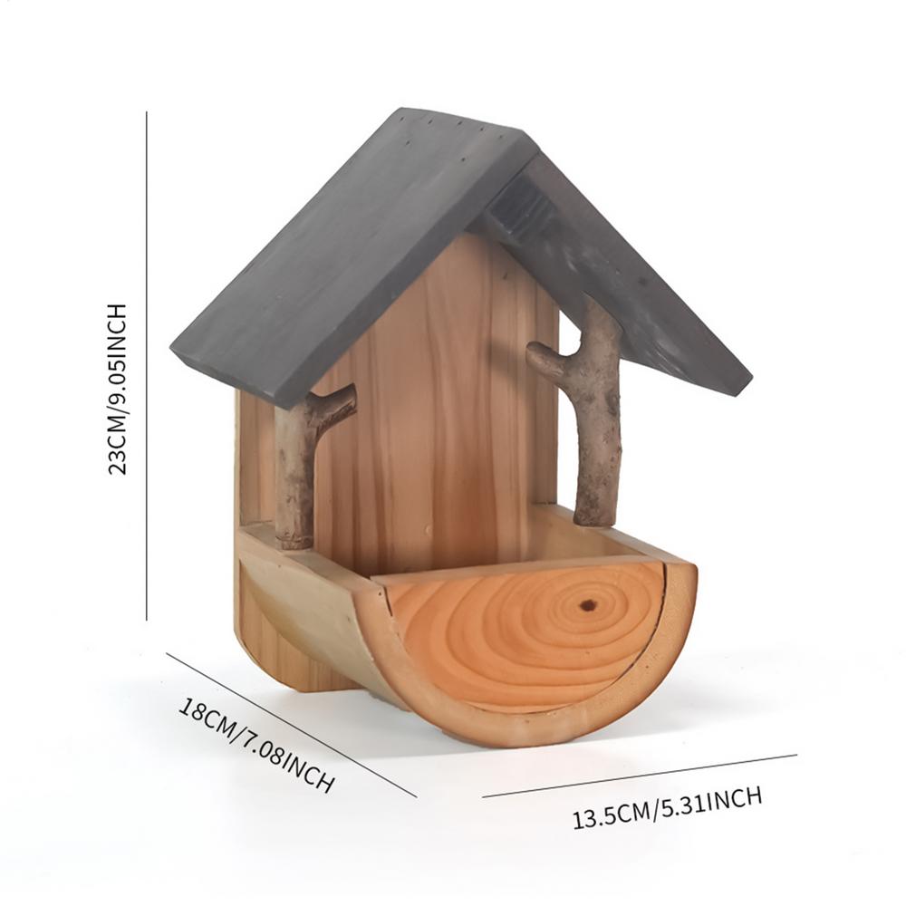 Outdoor Hanging Bird Feeder Wall Mount Wooden Weatherproof Feeding Tool Finch Feeder balcony bird feeder bird house feeder