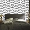 Wallpaper Black and White Drawn Motorcycles for Living Room and Bedroom 50x1000
