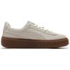 Puma Suede Platform CORE Women Vintage Low Top Skate Shoes Snow White Gum Brown 363559-19