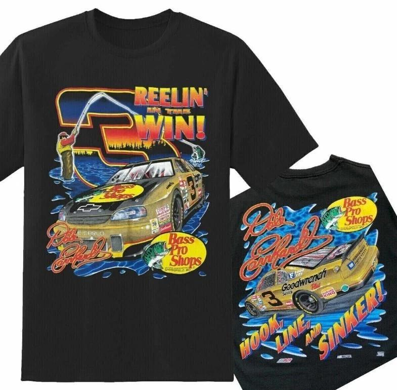 

Vintage Dale Earnhardt 3 Reelin In The Win 2 Sided T-Shirt S-3XL Gift For Fans 4XL