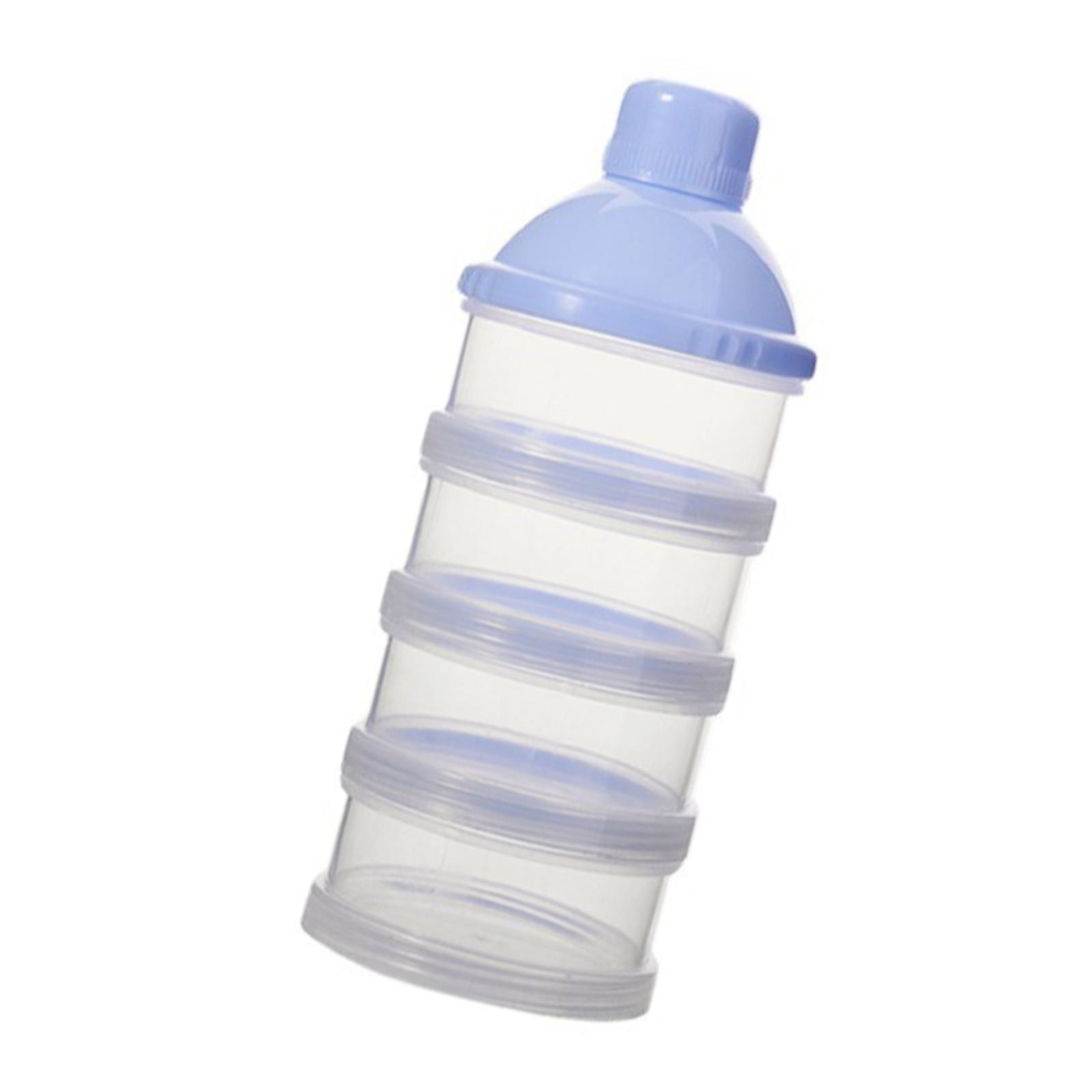 

Диспенсер для детского питания с 4/5 отдельными секциями, контейнер для хранения детского питания, герметичный контейнер для сухого молока для малышей 4 синий