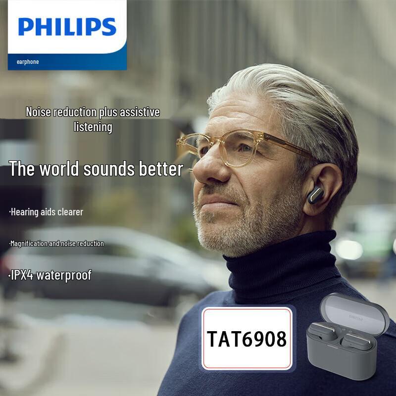 

Philips TAT6908 True Wireless ANC Hearing Aid Earbuds