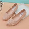 Women's Pointed Fashion Sandals Summer Flat Bottom Hollow Plastic Versatile Work Shoes