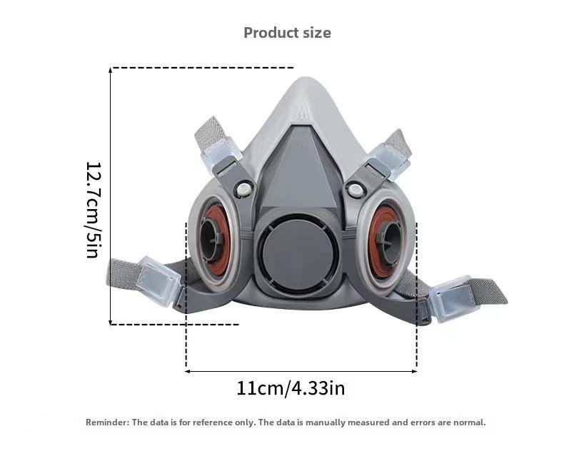 Gas Mask 6200 with 60926 Filter for Spray Paint, Polishing, Decoration, Chemical Gas,Steam,Dust, Anti-Chemical Protection.