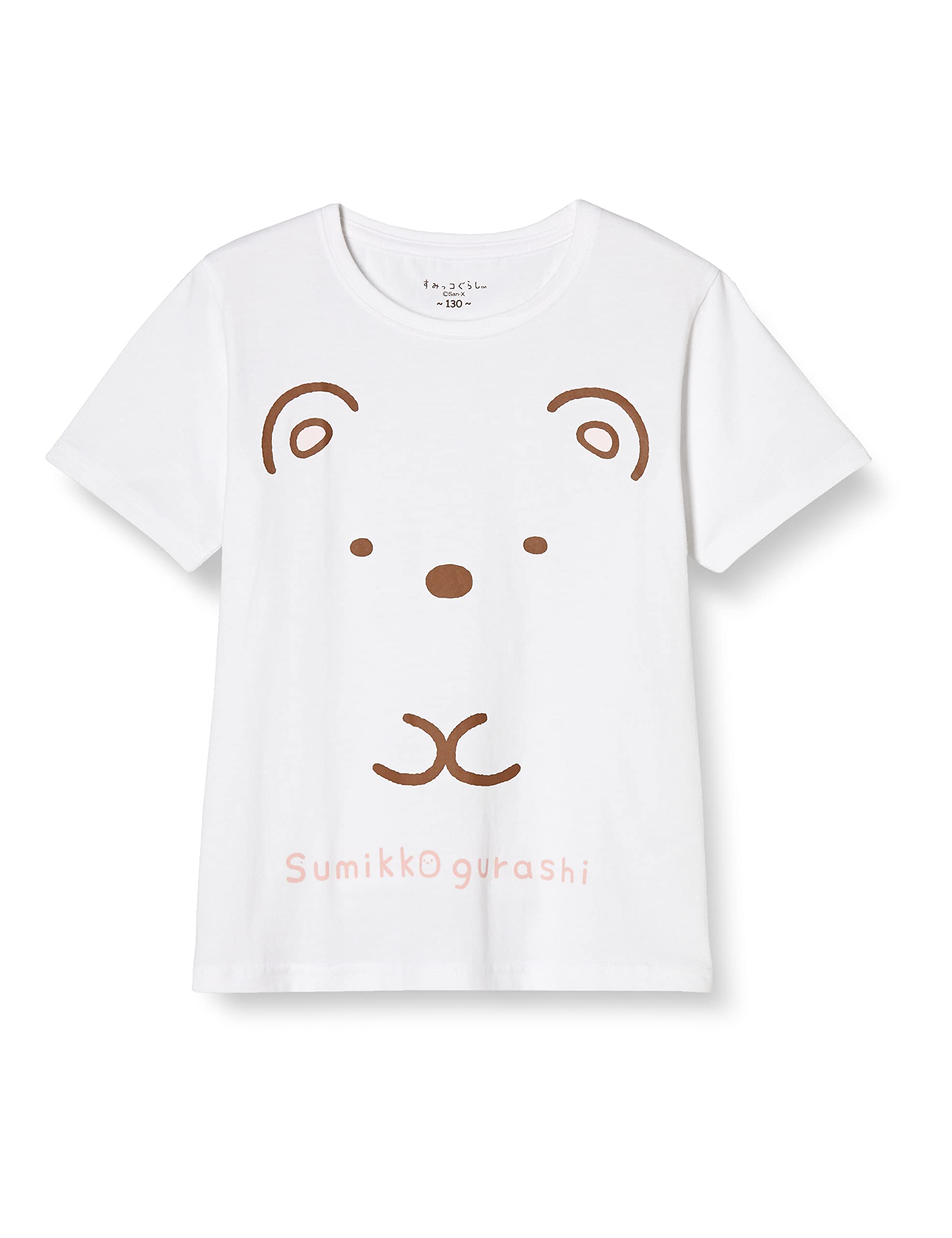

Sumikkogurashi Short Sleeve Sumikkogurashi Sumikkogurashi Bear Size 110 Kids T-Shirt, Character, Goods, 22833898, White/Polar 2,