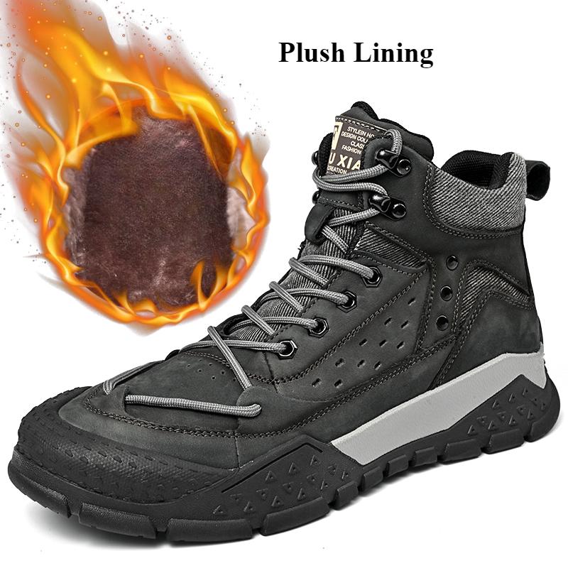 Men's Outdoor Ankle Boots High-top Non-slip Hiking Shoes Autumn and Winter