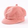 Women Knitted Cap Peaked Octagonal Beret Cap Fashionable Winter Autumn Hat
