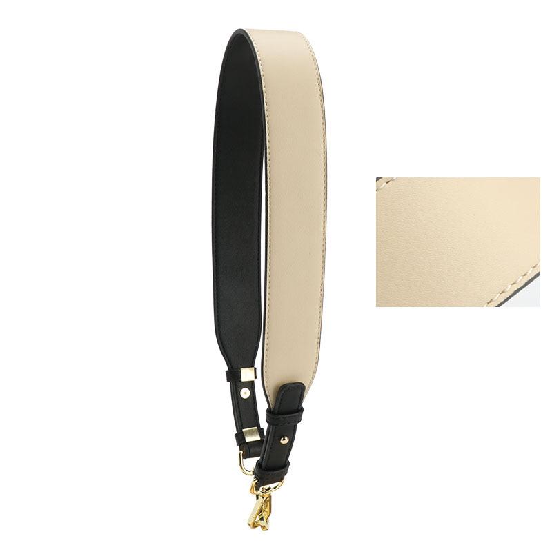 Versatile Black Cowhide Bag Strap: Wide, Solid Color Shoulder Strap Accessory