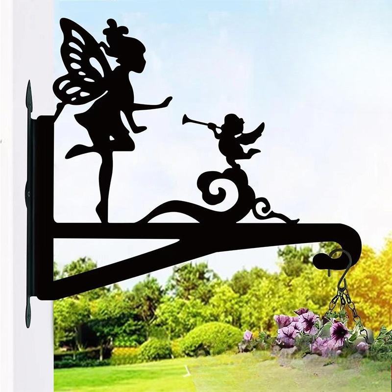 Gancio Gabbia per Uccelli Fata dei Fiori Ciondolo da Cortile, Ornamento Paesaggistico da Giardino Esterno, Decorazione da Appendere per Giardino, Supporto Casetta per Uccelli