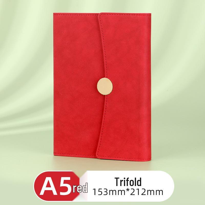 Custom Logo Leather Journal Set: Laptop Gift Box with Three-Fold Thickened Notebook for Creative Business.