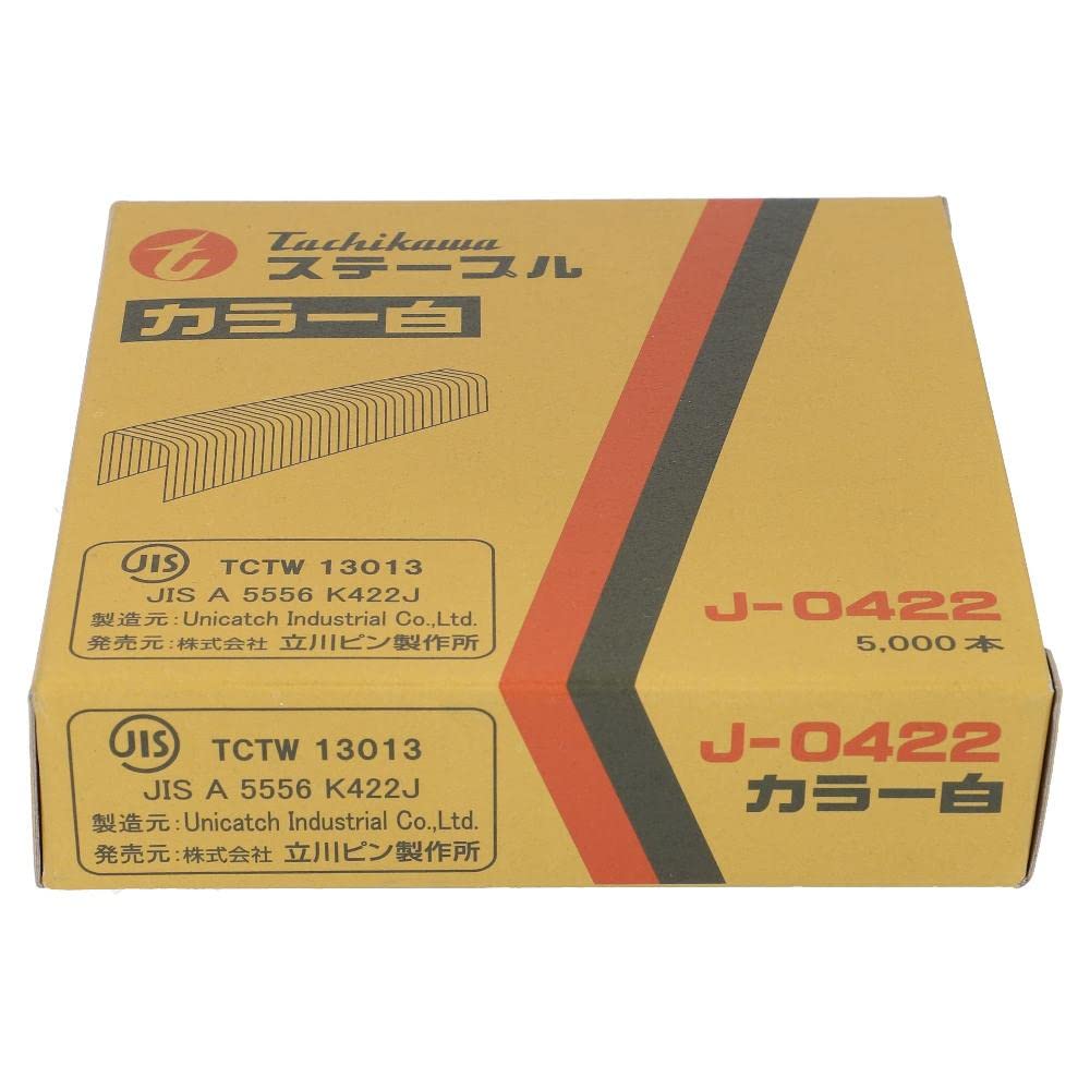 Tachikawa White 4mm J0422W Staples, Wide,