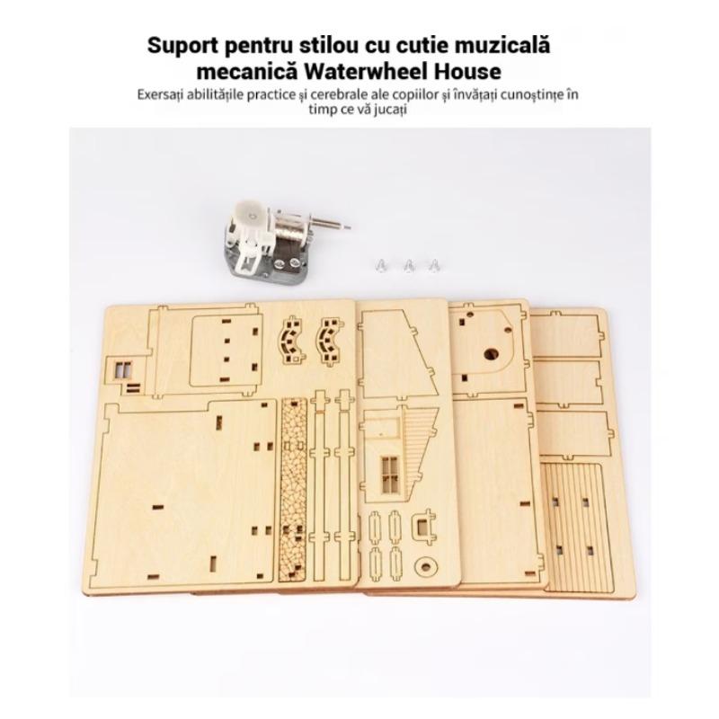 Puzzle Creativo 3D Tridimensionale Fonografo Carillon Modello di Puzzle in Legno Realizzato Scientificamente Giocattoli Educativi per Bambini