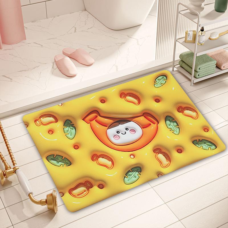 

Новый 3D Трехмерный Расширенный Диатомовый Грязь Быстросохнущий Мягкий Коврик Дверь Ванной Впитывающее Нескользящее Одеяло Многоцелевое 40 * 60cm