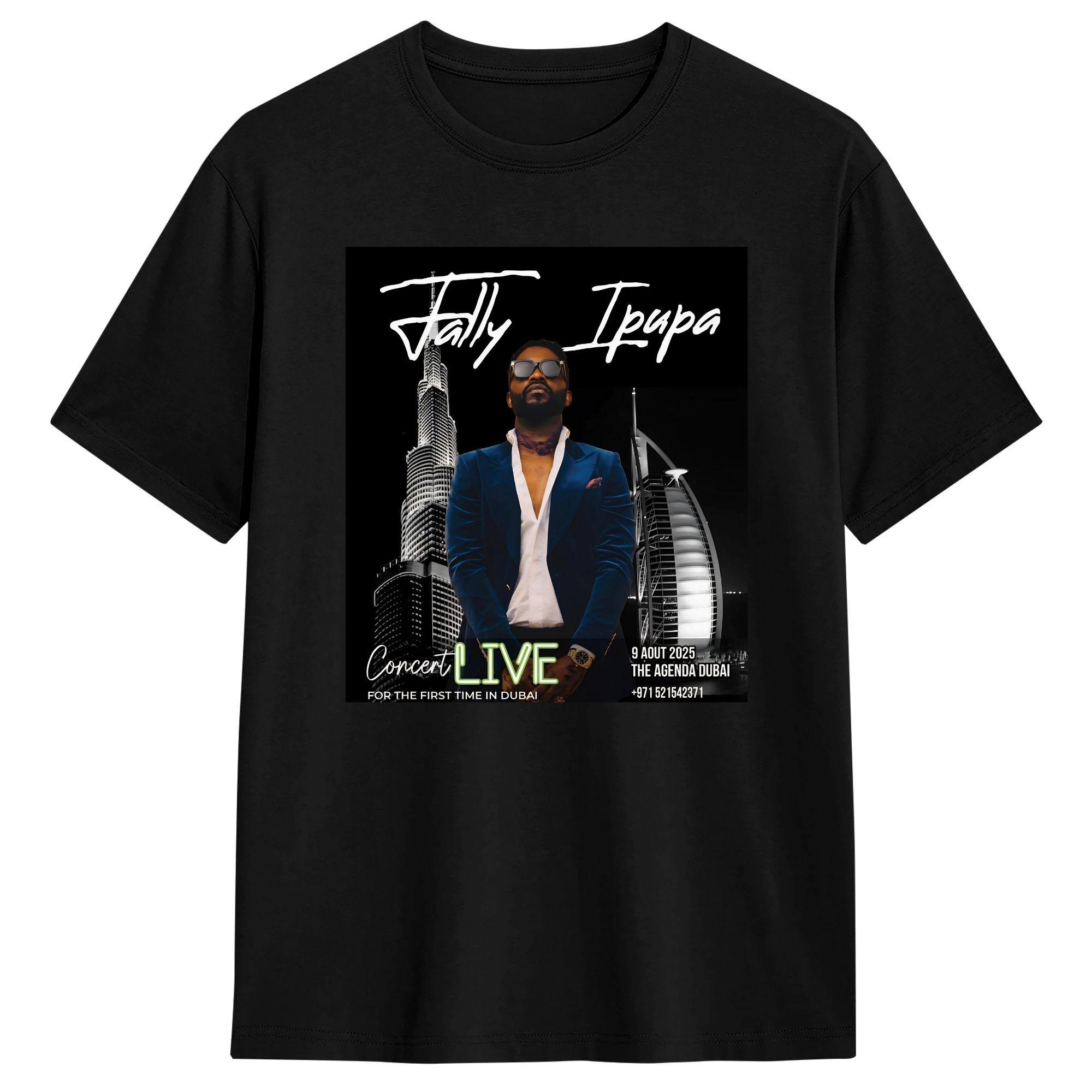 

Men T-Shirt Fally Ipupa Musician Awesome 100% Cotton Tees Short Sleeve T Shirt Round Neck Tops Big Size 5XL різнокольоровий