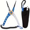 Multifunctional Fishing Pliers Outdoor Enthusiasts with Storage Bag Portable Open Loop Cutter with Lanyard Fishing Tool Self-locking Optional