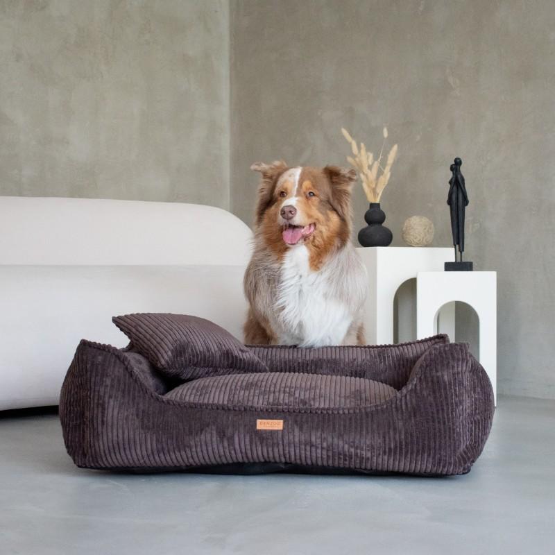 Denzoo Milano Brown Orthopedic Dog Bed "S" 70X50 Playpen Sofa Bedding