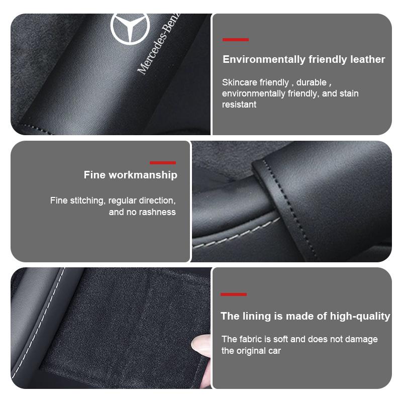 VDPPW1 2025 Hot Car Door Pull Handle Cover Non-slip Leather Protective Case For Mercedes Benz CLK GLC W212 C200 C300 W203 W204 W205 W16