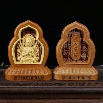 Wooden Carving Guanyin-kylin Sculptures and Figurines  High-quality Home, Room, Office, Car Wealth Luck Feng Shui Decor