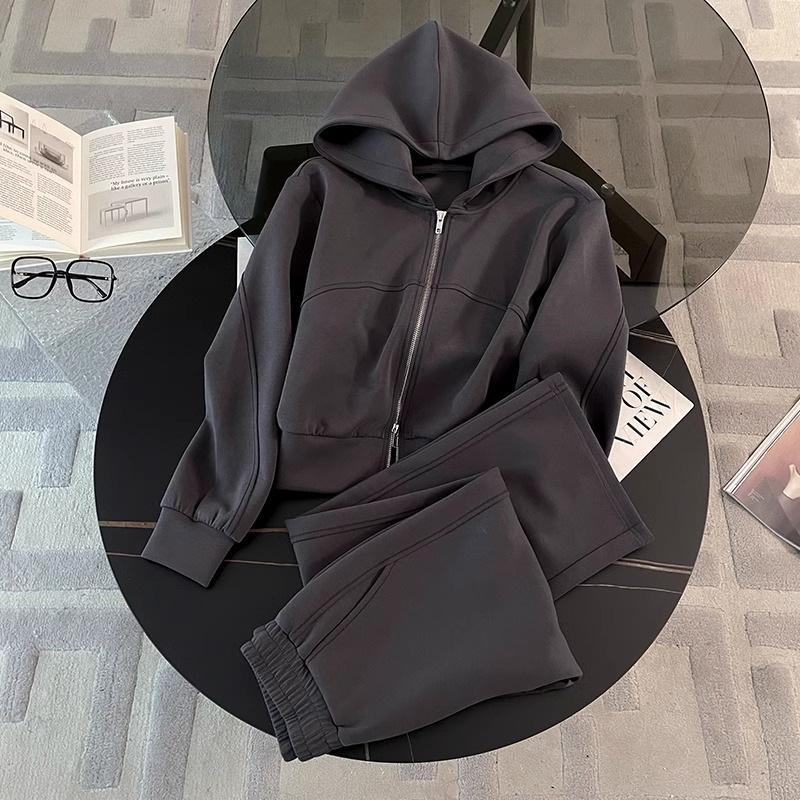 

Европейская мода Женский худи и спортивные штаны свободного кроя M