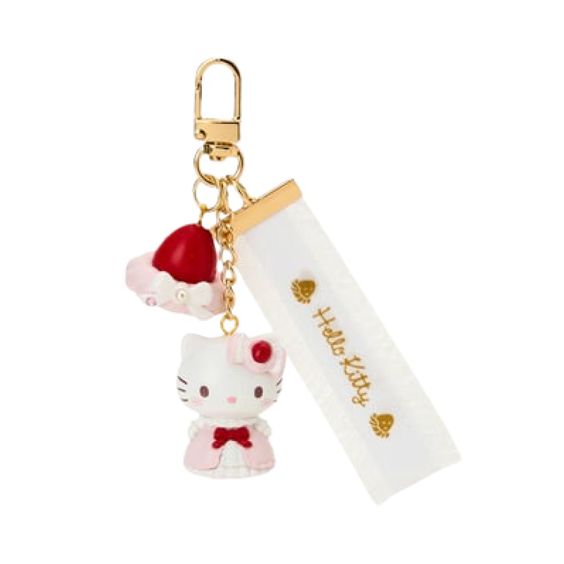 Sanrio Hello Kitty Strawberry Whipped Cake Keychain ONE SIZE