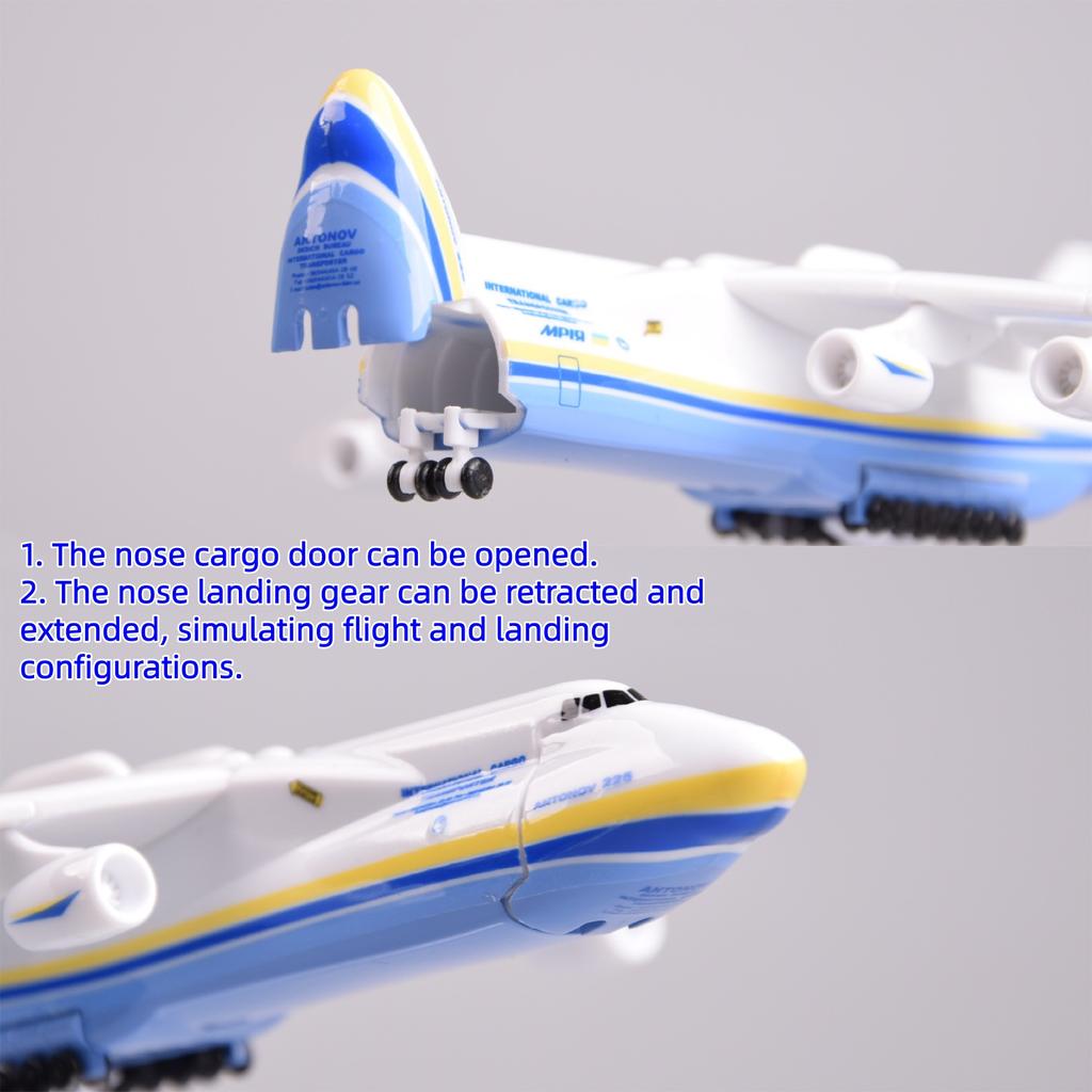 1/400 Scale 21CM an 225 Mriya Transport Plane Model Resin Aircraft With Dual Wheels Cabin Can Be Opened