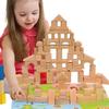Wooden Construction Toddler Blocks With Natural Finish For Learning Educational