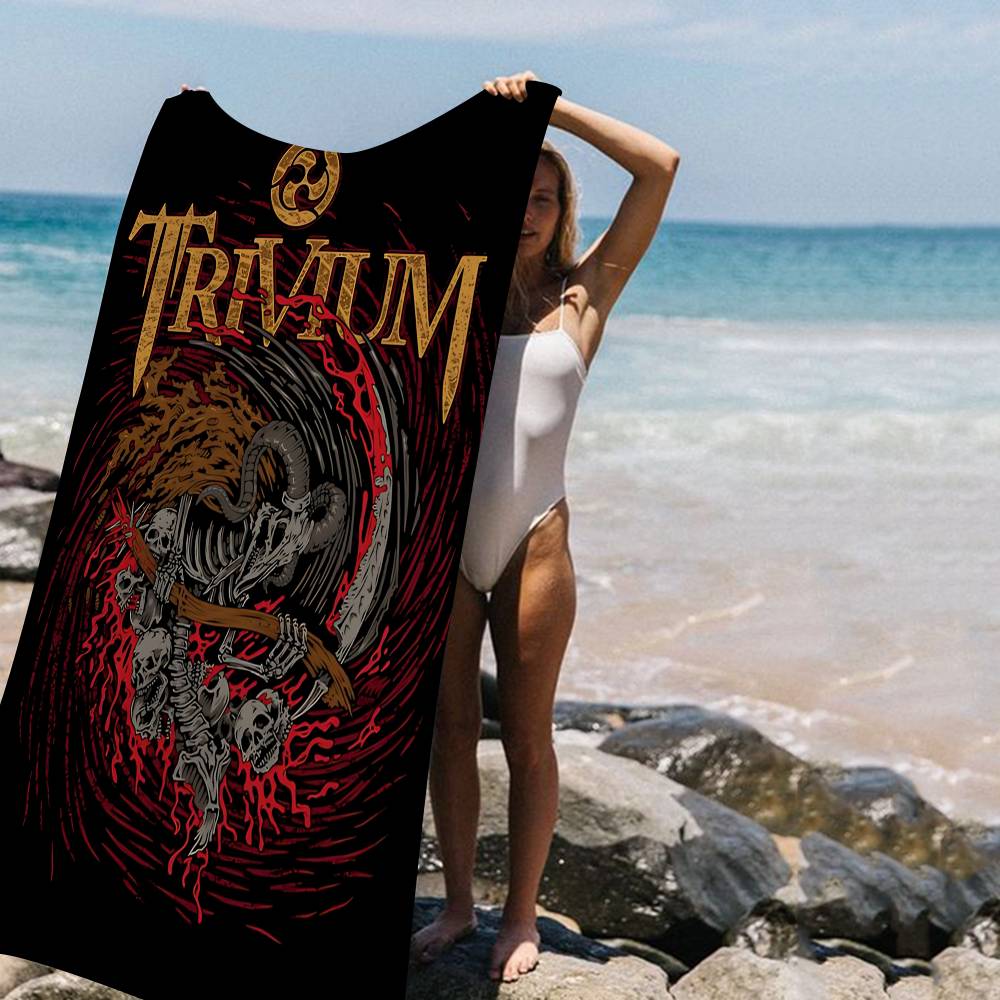 

Heavy Metal T-Trivium Band Microfiber Beach Towel Absorbent Quick Dry Soft Yoga Swimming Resort Mountain Climbing Towel W40*H60(CM)