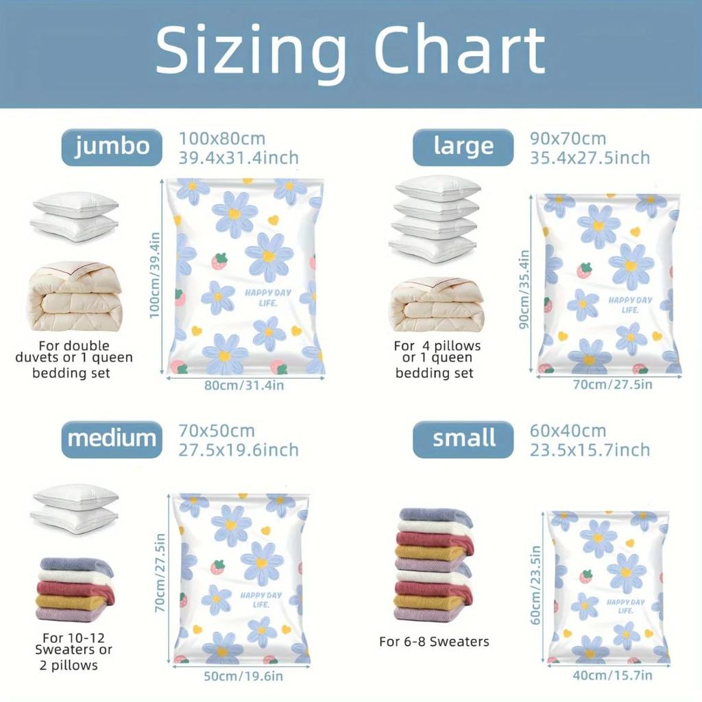 Vakuové úložné vaky Úspora více místa Na přikrývky Oblečení Polštář Ložní prádlo Deka Čistší Vak Skříň Na zahradní nářadí Domov