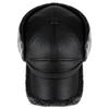 ZHENYUEQI Men's Winter Warm Leather Earflap Hat