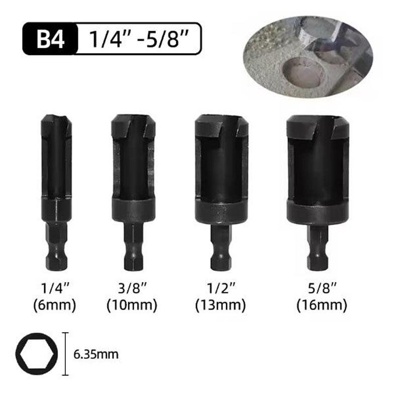 Wood Plug Cutter Drill Bit Set Hex Shank Barrel/Claw Type Wooden Plug Drill Straight and Tapered Hole Cutter Woodworking Tool