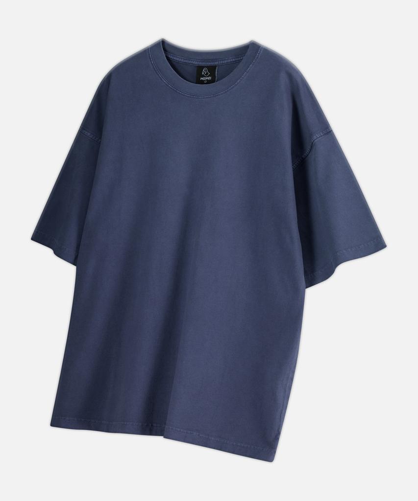 MOZMOZ [2Pack] Plain Pigment Oversized Short Sleeve T-Shirt