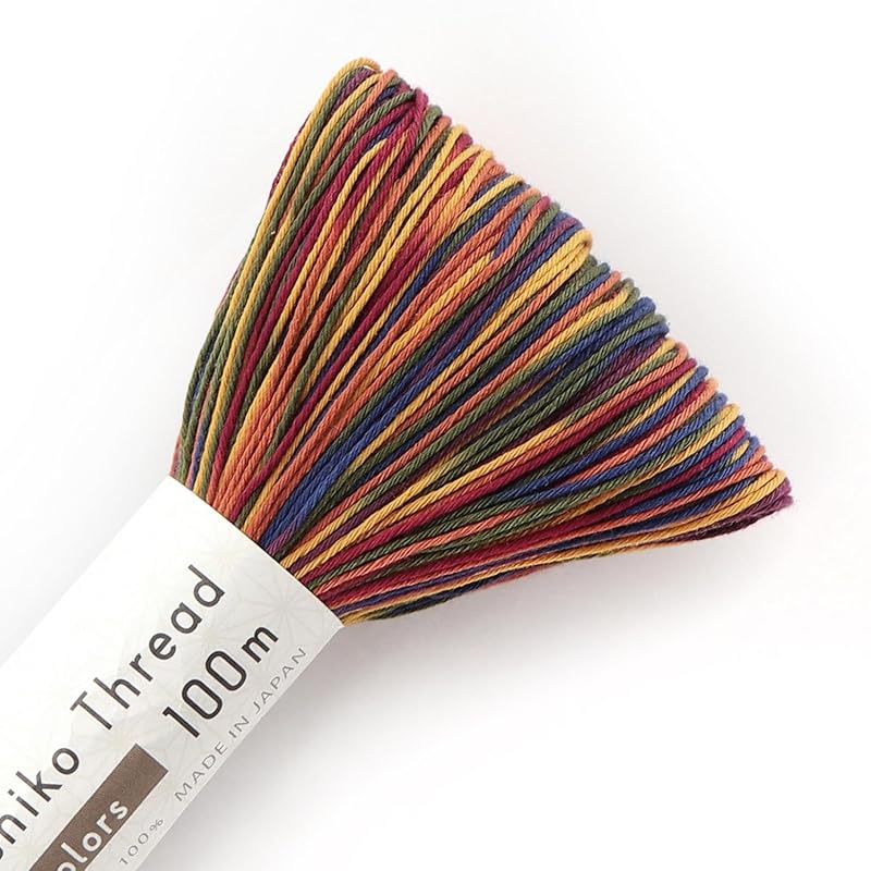

olim pass sashiko thread Sashiko Thread 100m 6color Omaki parquet col. 304
