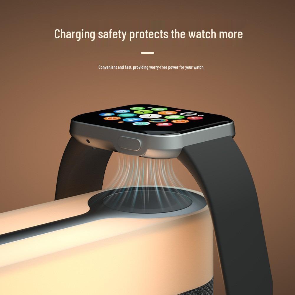 3-in-1 Magnetic 15W Fast Wireless Charger with Touch Dimming Night Light & LED Clock