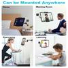 Metal Tablet Wall & Car Mount – Drill Base, Adjustable Arm, Fits 4-13” iPad Pro/Air/Mini, Galaxy Tab, , Switch, Truck & Ki